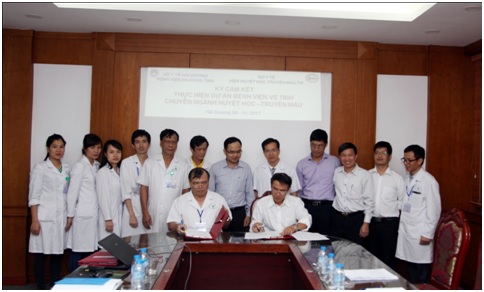 Đoàn công tác Bệnh viện Huyết học-Truyền máu Trung ương làm việc tại BVĐK tỉnh Hải Dương