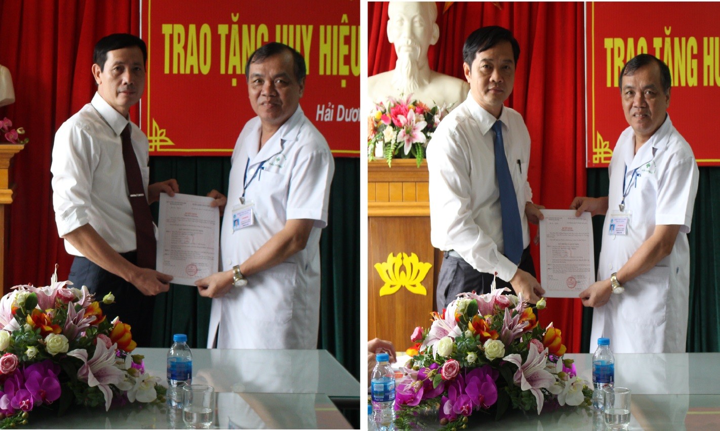 Đảng bộ Bệnh viện đa khoa tỉnh Hải Dương tổ chức Lễ trao tặng Huy hiệu Đảng đợt 02/9 cho các đồng chí đảng viên 30 năm tuổi Đảng