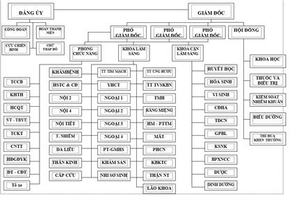 Sơ đồ cơ cấu tổ chức Bệnh viện